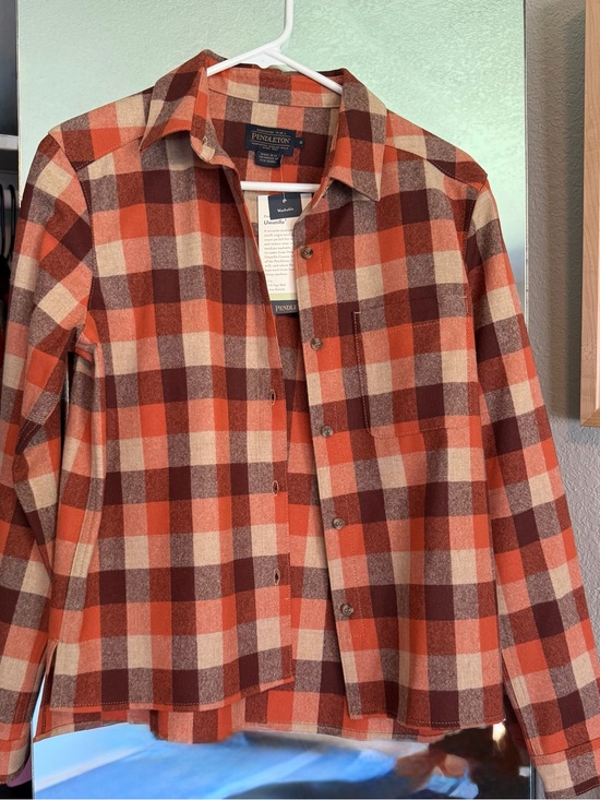 Pendleton Tops - Pendleton Burgundy, Coral & Cream Plaid Button-Down Shirt